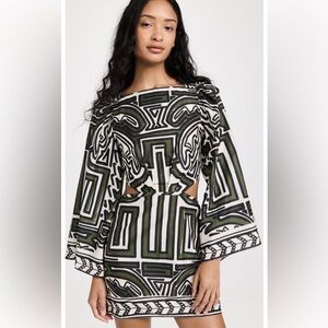 ✨NWT✨ JOHANNA ORTIZ Ethnic Notes printed cotton mini dress Size 0